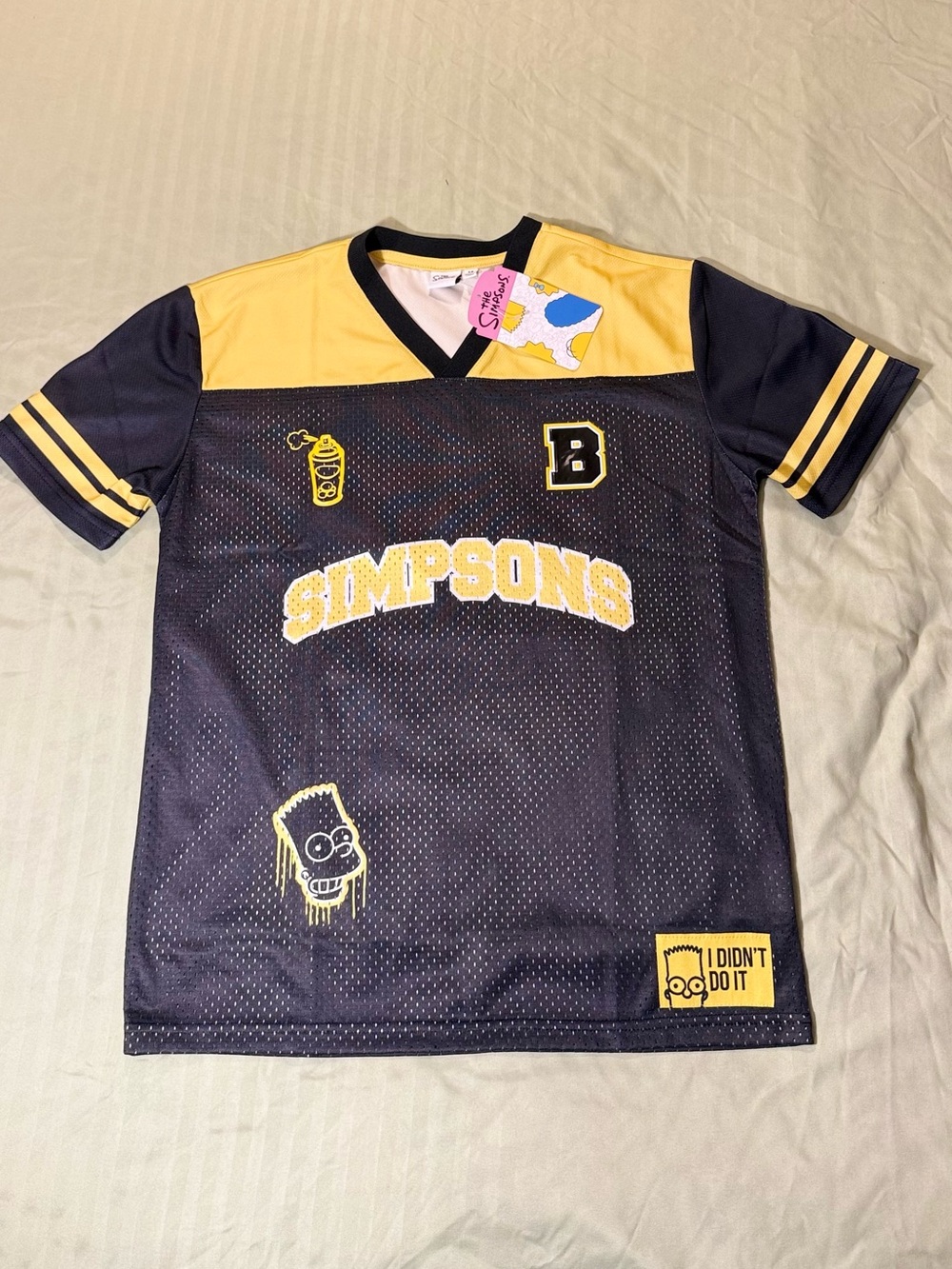 The Simpsons Kids' Black & Yellow Jersey Tee